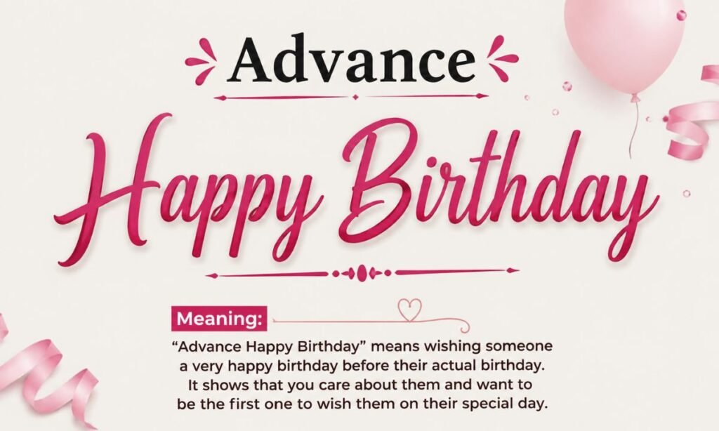 Advance Happy Birthday Meaning