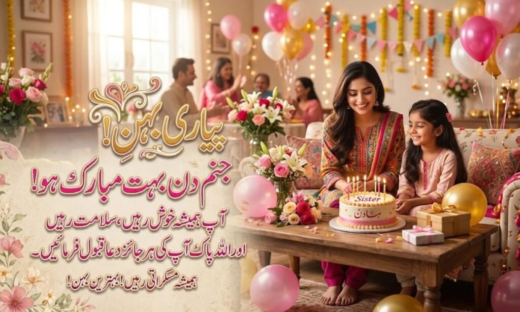 Birthday Wishes for Sister in Urdu