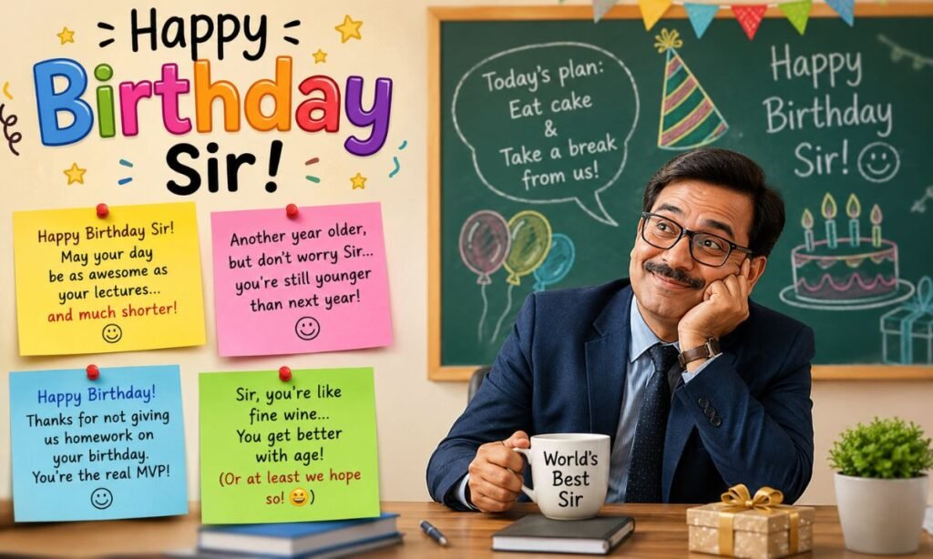 Funny Happy birthday wishes for sir
