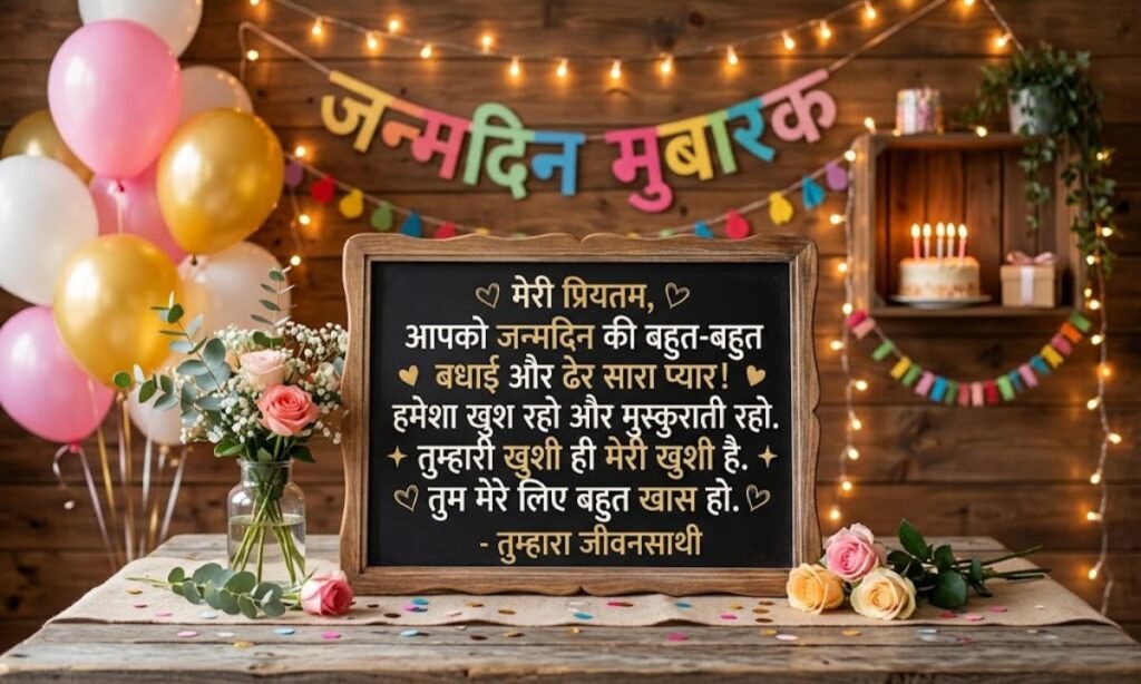 Happy Birthday Wish for GF in Hindi