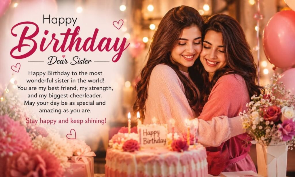 Happy Birthday Wishes In English For Sister 👭