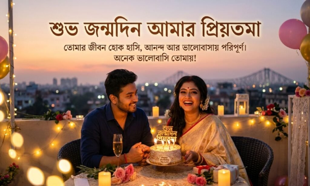 Happy Birthday Wishes for GF in Bengali