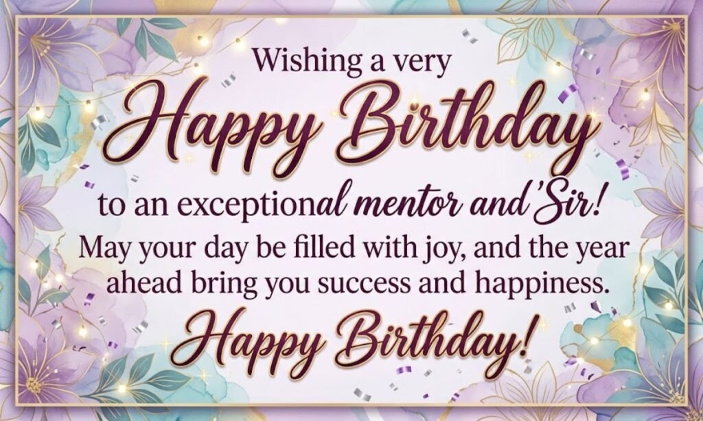 Happy Birthday Wishes for Sir Female