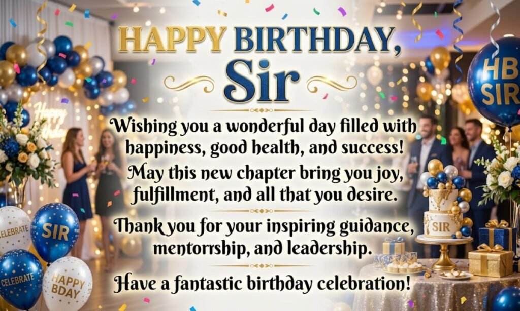 Happy Birthday Wishes for Sir in English