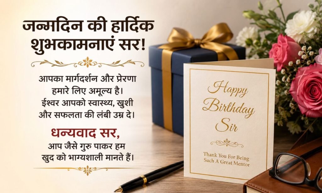 Happy Birthday Wishes for Sir in Hindi