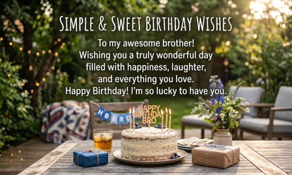 Simple and Sweet Birthday Wishes for Brother