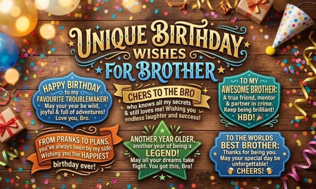Unique Birthday Wishes for Brother