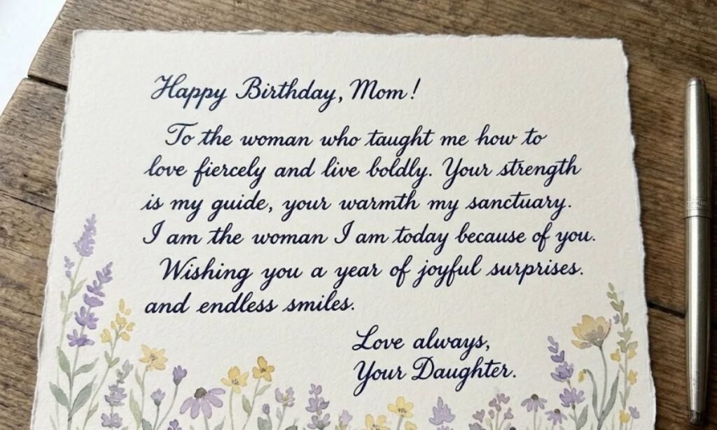 Unique Birthday Wishes for Mom from Daughter