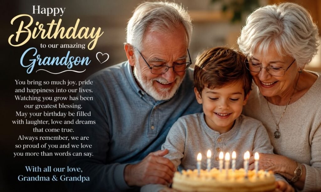 💖 Heart Touching Birthday Wishes for Grandson from Grandparents