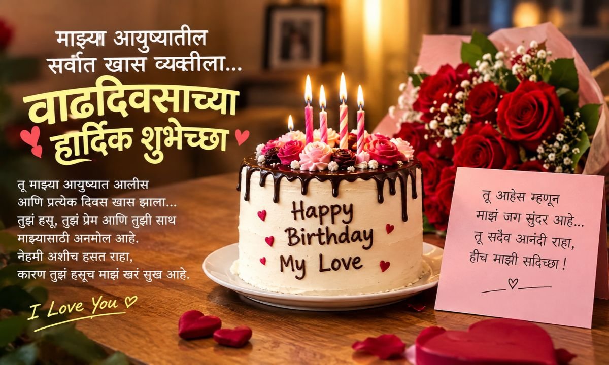 130+ Best Birthday Wishes for Wife in Marathi: Cute & Romantic 💕🎂
