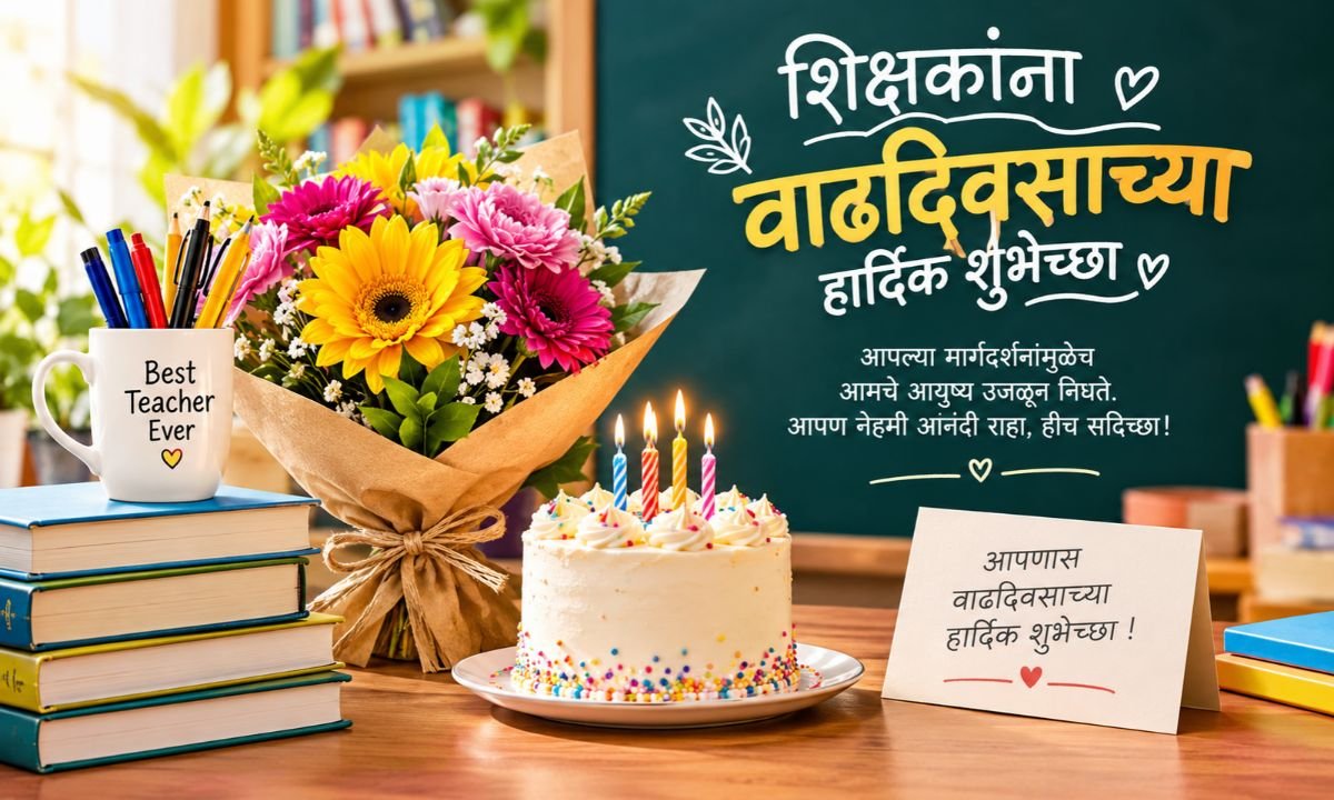 200+ Best Birthday Wishes for Teacher in Marathi | 2026 🎂💐
