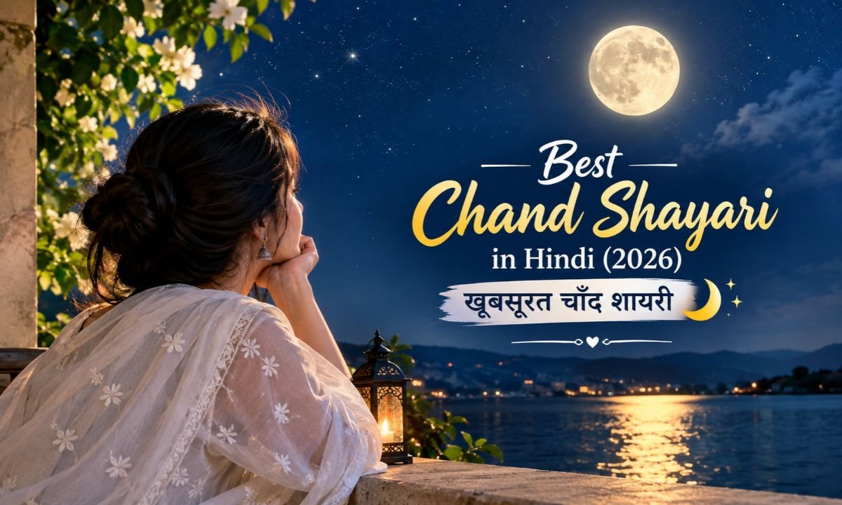 200+ Best Chand Shayari in Hindi (2026) | खूबसूरत चाँद शायरी🌙