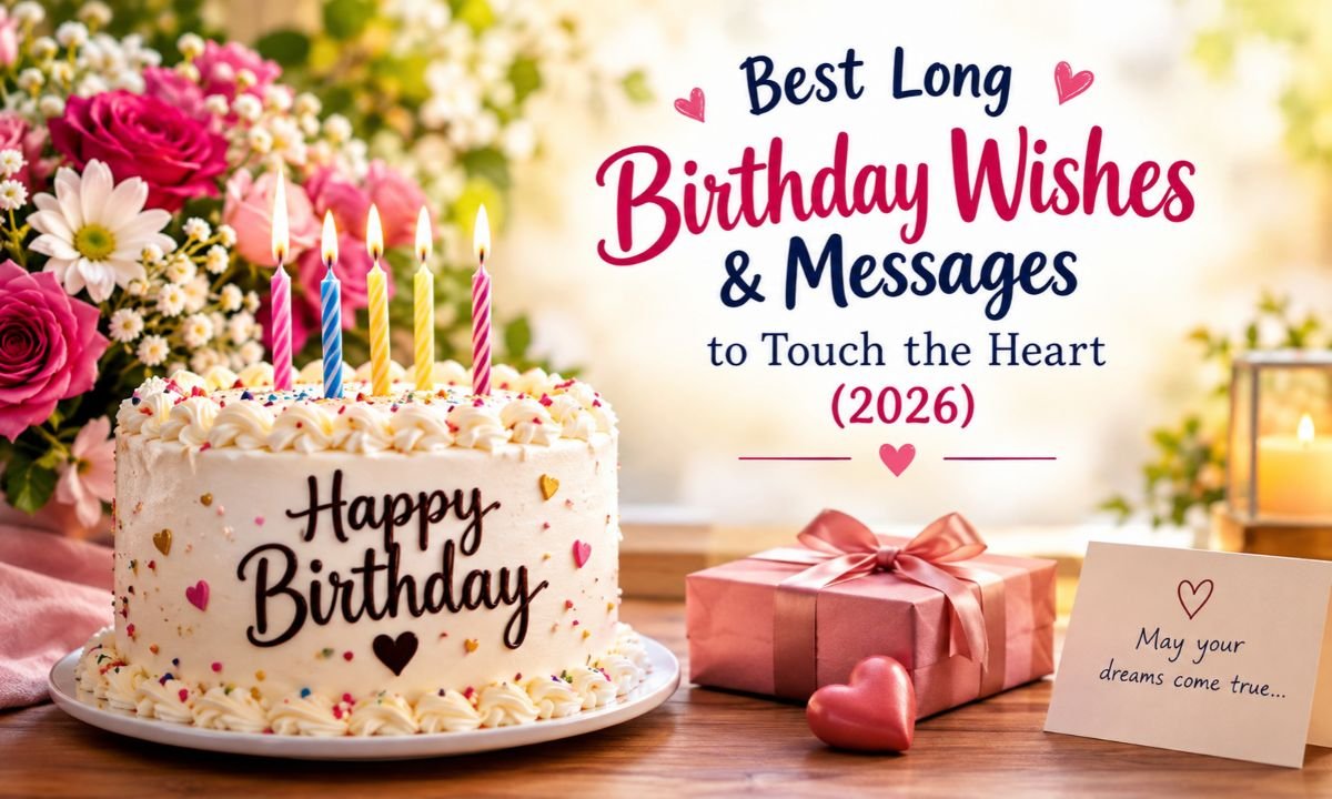 200+ Best Long Birthday Wishes & Messages to Touch the Heart (2026) 💕🎂 