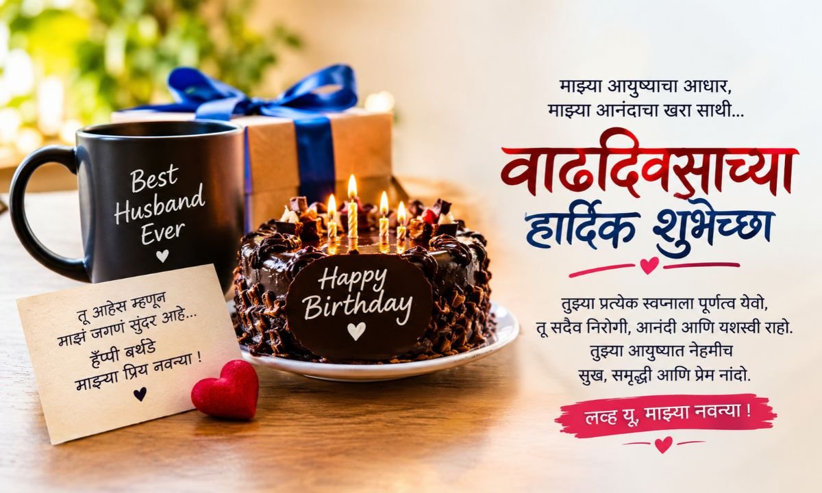 200+ Top Birthday Wishes for Husband in Marathi: Quotes & Status ❤️