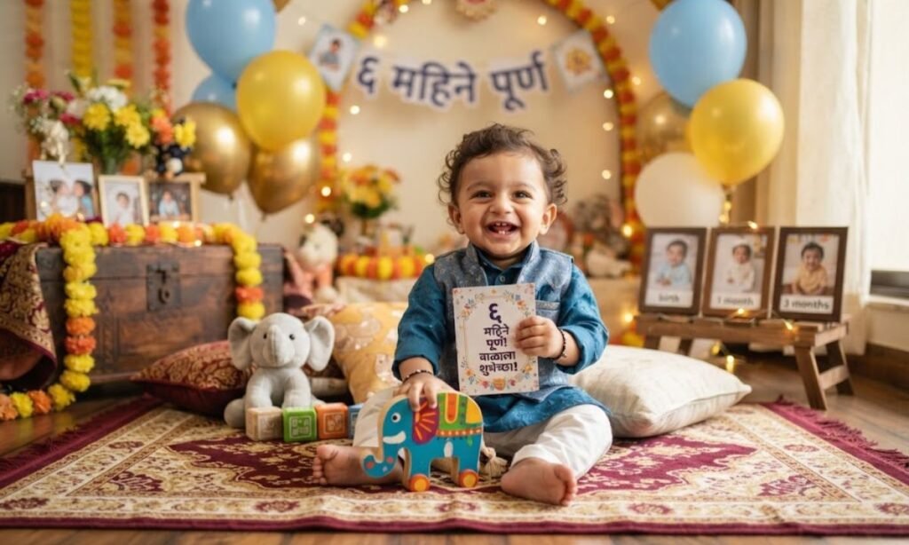 Age & Milestones Wishes for Baby Boy in Marathi