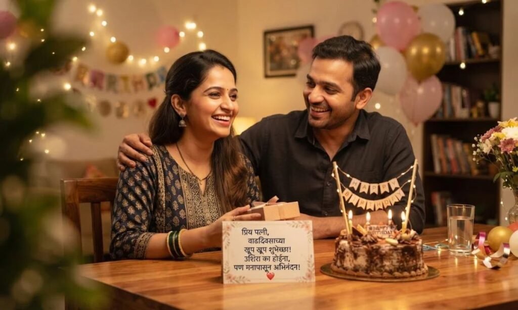 Belated Birthday Wishes for Wife in Marathi