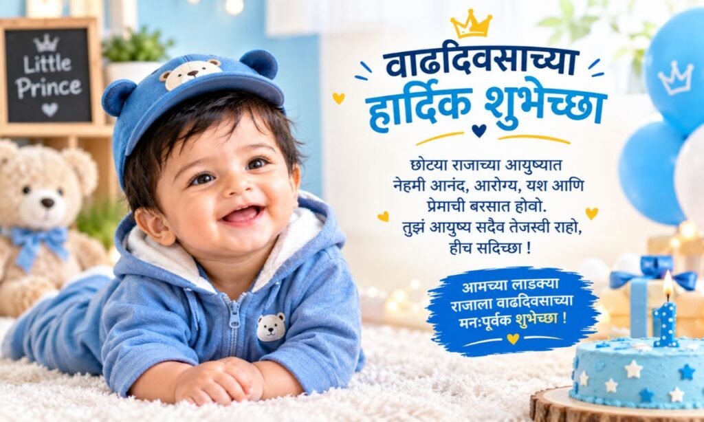 Best Birthday Wishes For Baby Boy in Marathi