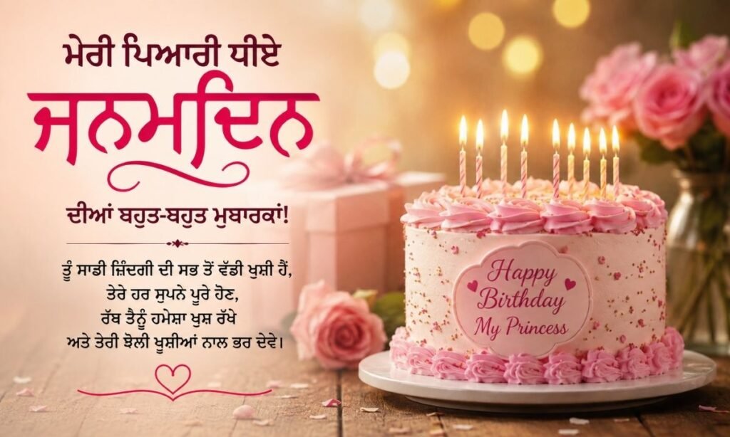 Birthday Wishes for Daughter in Punjabi