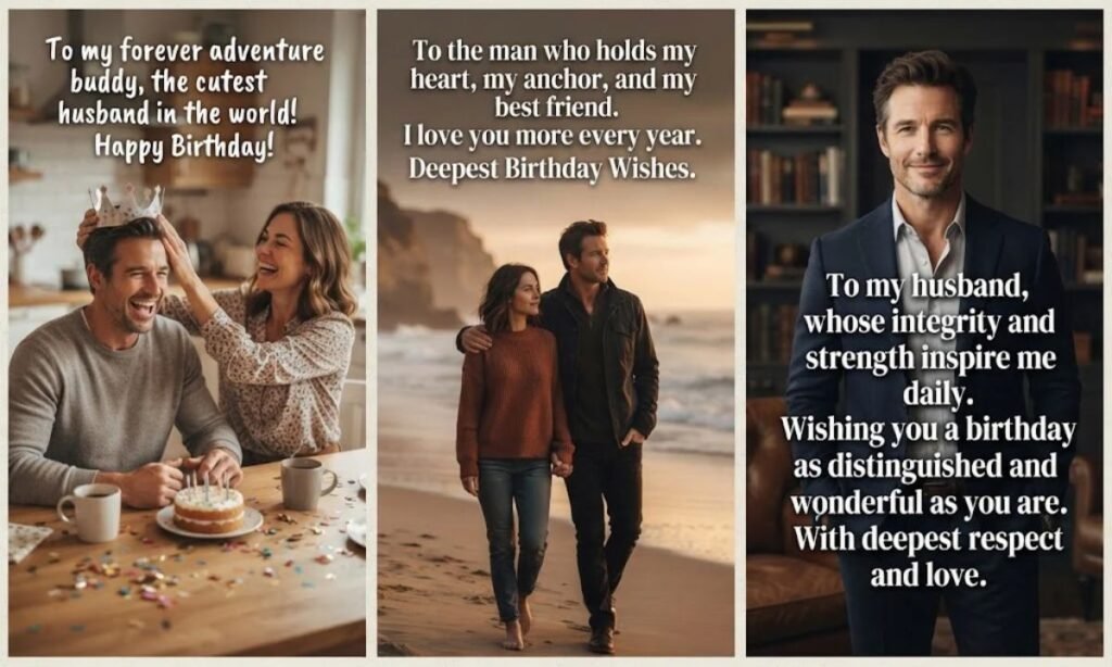 Birthday Wishes for Husband in Different Tones (Cute, Deep, Respectful)