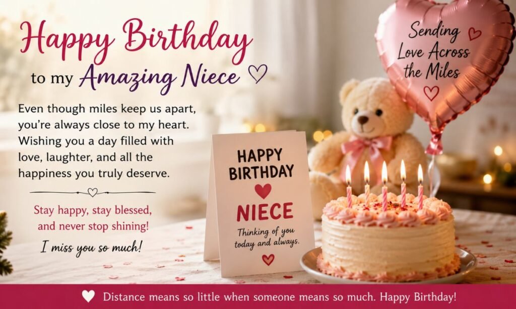 Birthday Wishes for Long Distance Niece