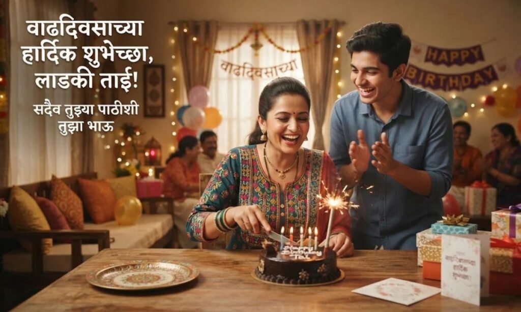 Brother Birthday Wishes for Sister in Marathi