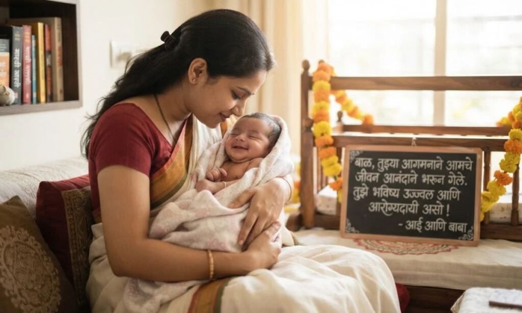 Creative and Personalized Marathi Wishes for बाळक