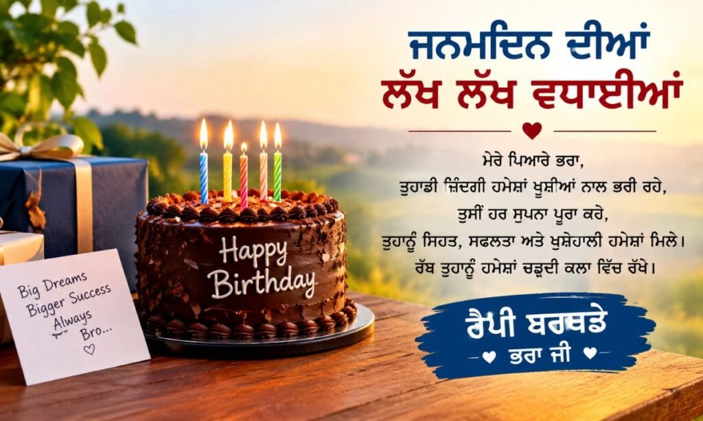 Happy Birthday Wishes for Brother In Punjabi
