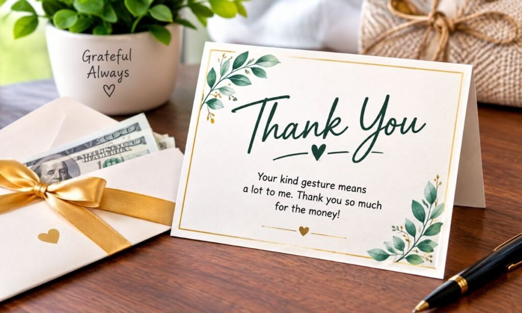 How to Write a Thank You Card for Money