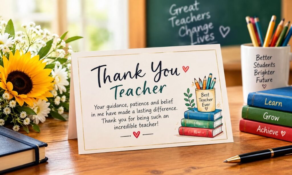 How to Write a Thank You Card for a Teacher