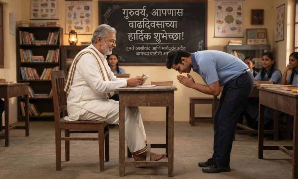 Respectful Birthday Wishes for Gurus and Male Teachers in Marathi