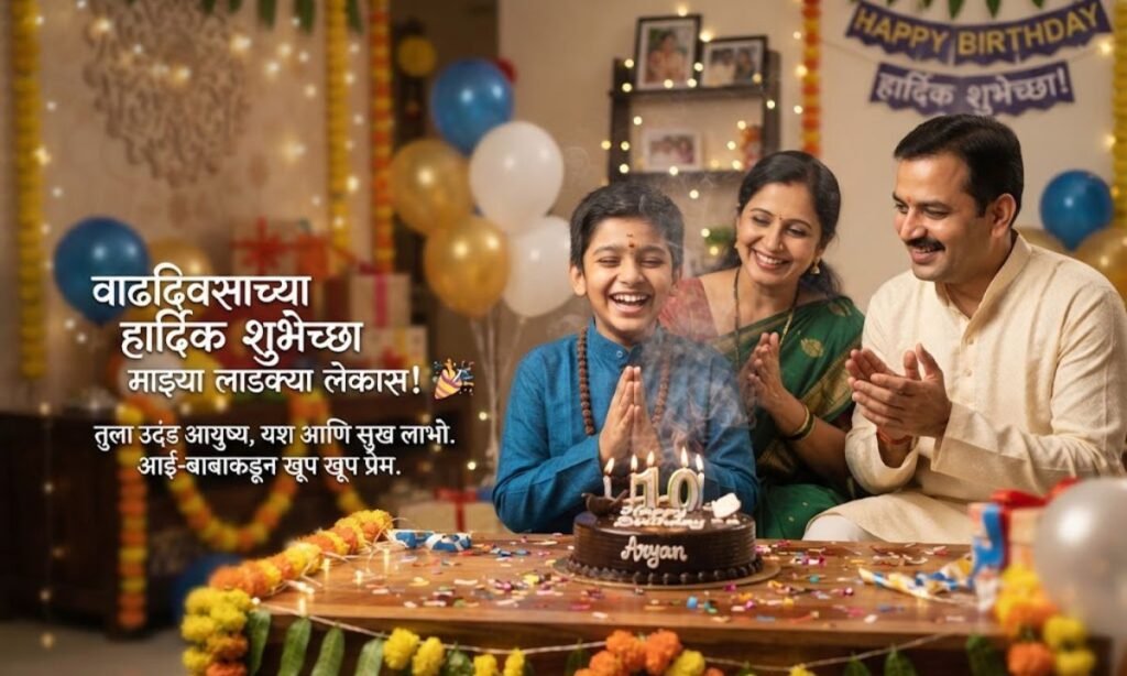 Social Media Friendly Marathi Birthday Status for Son