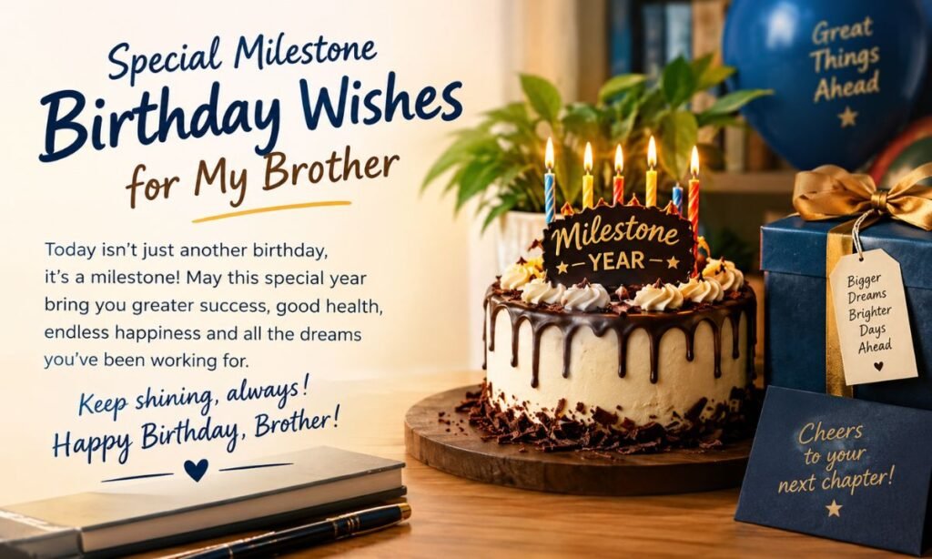 Special Milestone Birthday Wishes for Brother