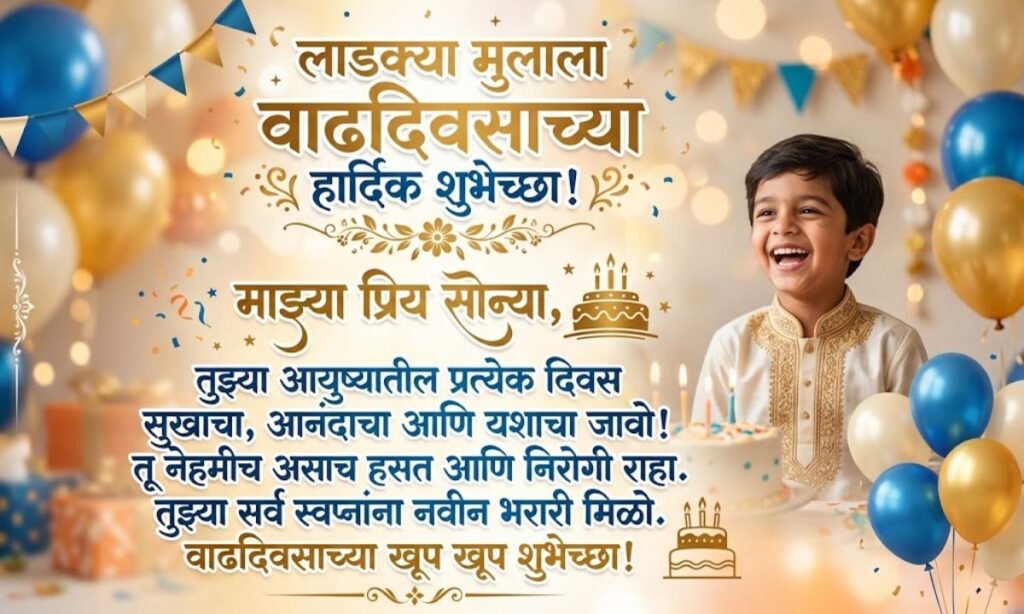 Special Son Birthday Wishes In Marathi