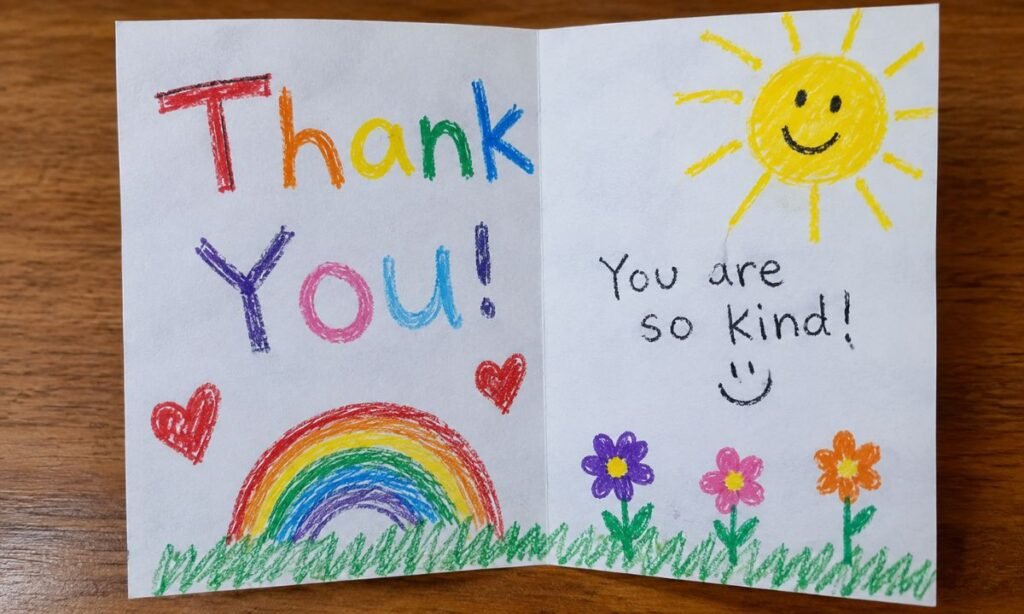 Thank You Card Made by Child