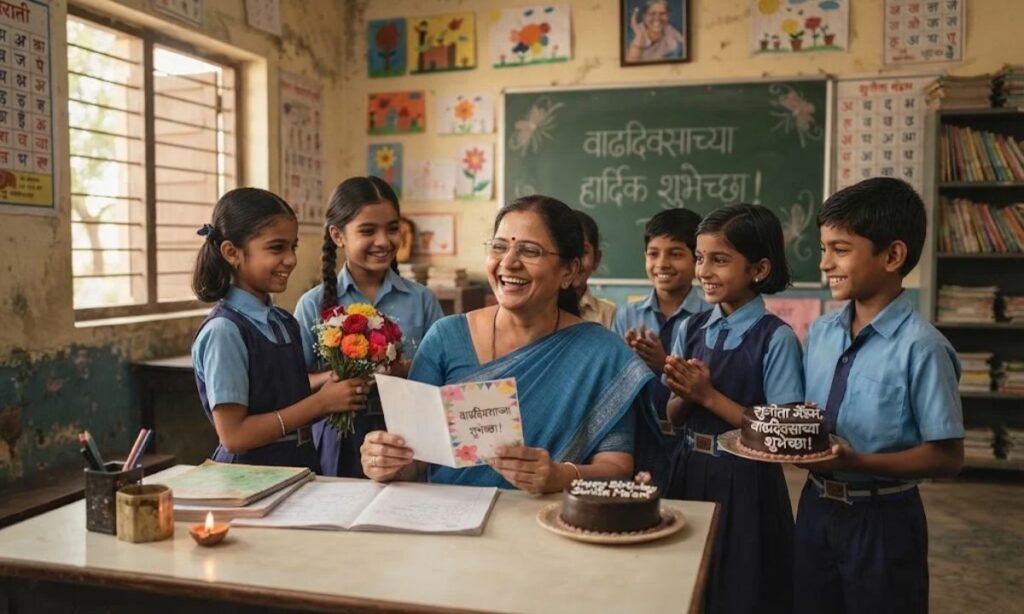 Unique & Creative Birthday Wishes for Female Teachers in Marathi