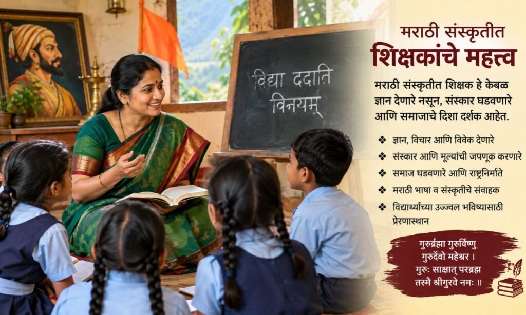 मराठी संस्कृतीत शिक्षकांचे महत्त्व