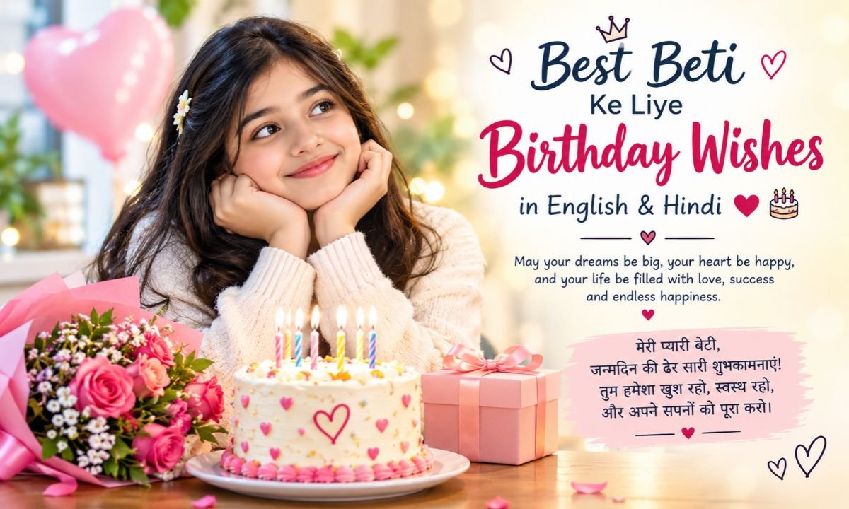 150+ Best Beti Ke Liye Birthday Wishes in English & Hindi ❤️🎂