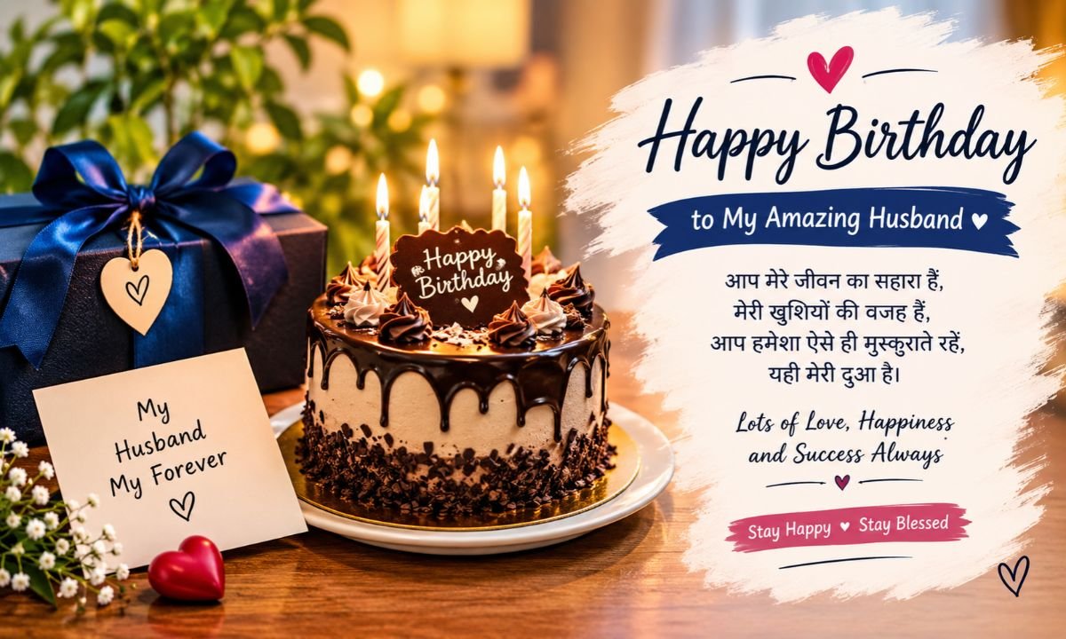 150+ Best Husband Birthday Wishes in Hindi English | Love & Blessings 💕🎂