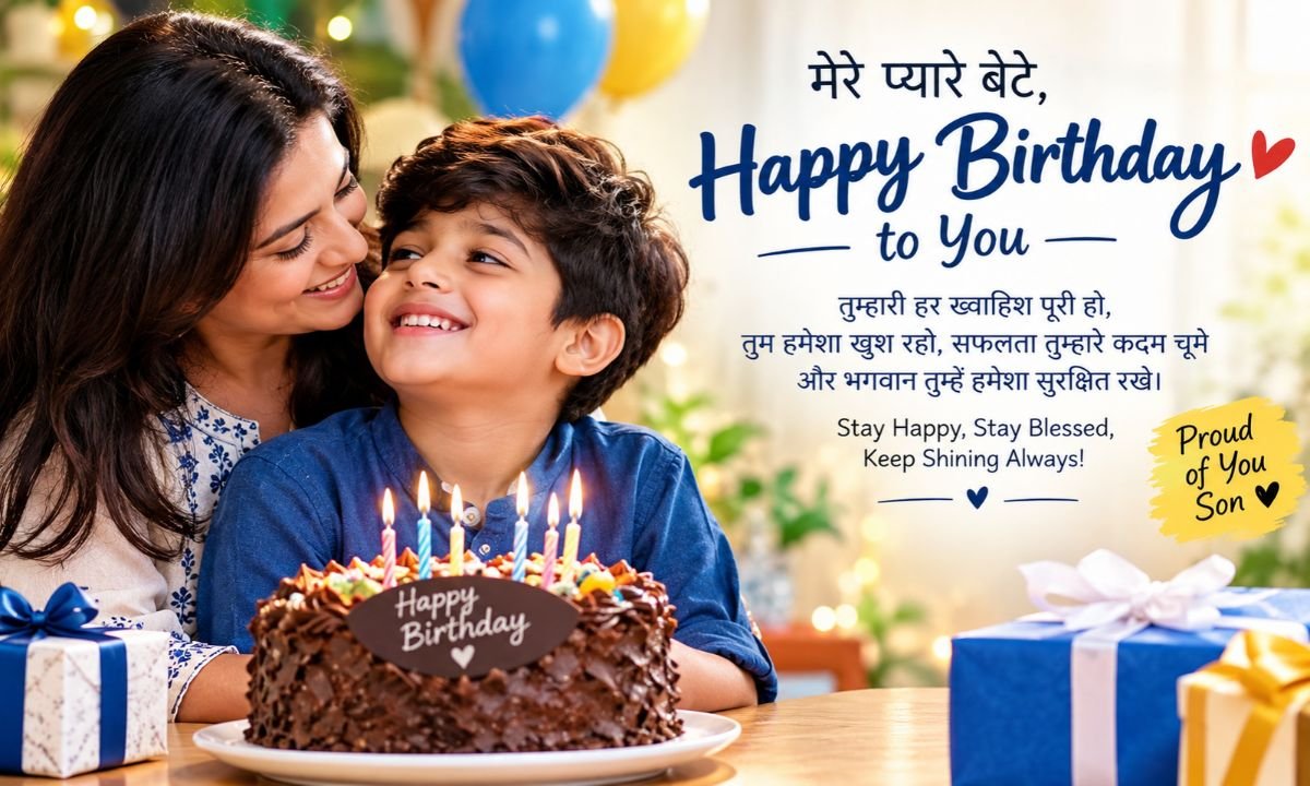 200+ Bete Ke Liye Birthday Wishes In Hindi English & Quotes (2026)🎂❤️