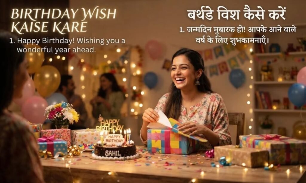 Birthday Wish Kaise Kare In English in Hindi 2 Line