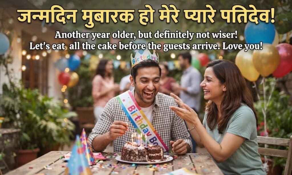 Funny Husband Birthday Wishes in Hindi English