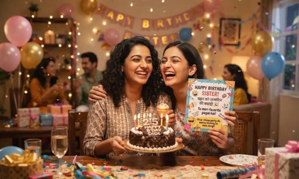 Sister ko Birthday Wish Kaise Kare in English Hindi Funny